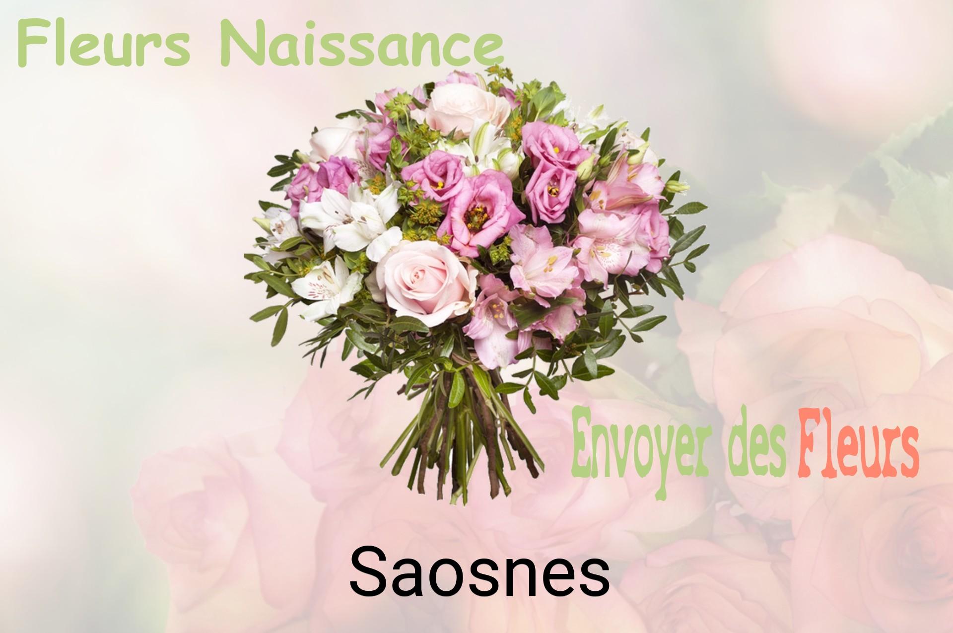 Bouquet de fleurs de naissance livré à Saosnes